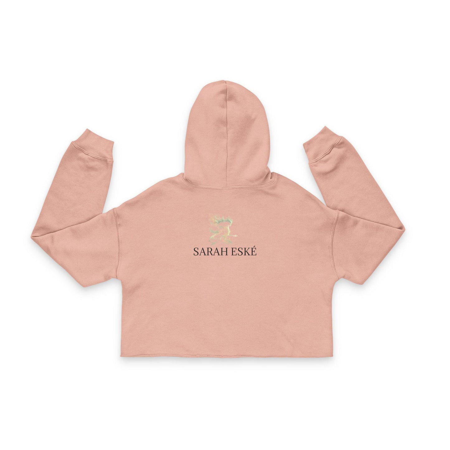 New Pace - Sarah Eské - Women's Cropped Hoodie: Believe in the Spirit, Trendy Crop Sweatshirt, Casual Lounge Wear, Summer Style