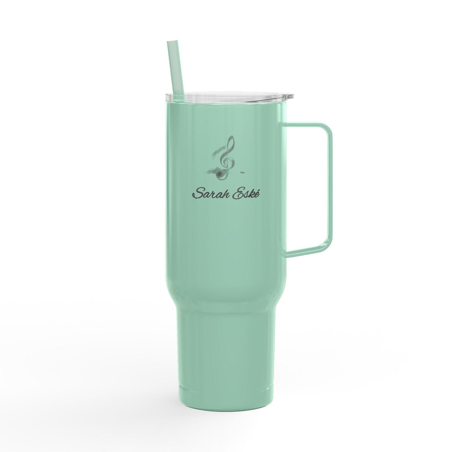 New Pace - Sarah Eské - Insulated Travel Tumbler with Lid | Custom Engraved 40oz Drinkware for Coffee, Tea, Gifts, Outdoor Adventures