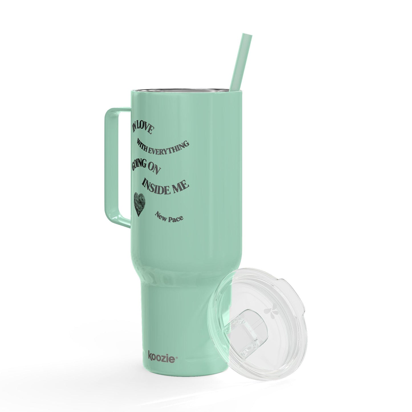 New Pace - Sarah Eské - Insulated Travel Tumbler with Lid | Custom Engraved 40oz Drinkware for Coffee, Tea, Gifts, Outdoor Adventures