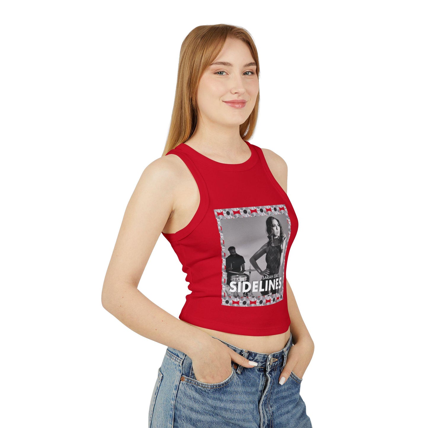 Sidelines - Sarah Eské - Women's Micro Rib Racer Tank Top