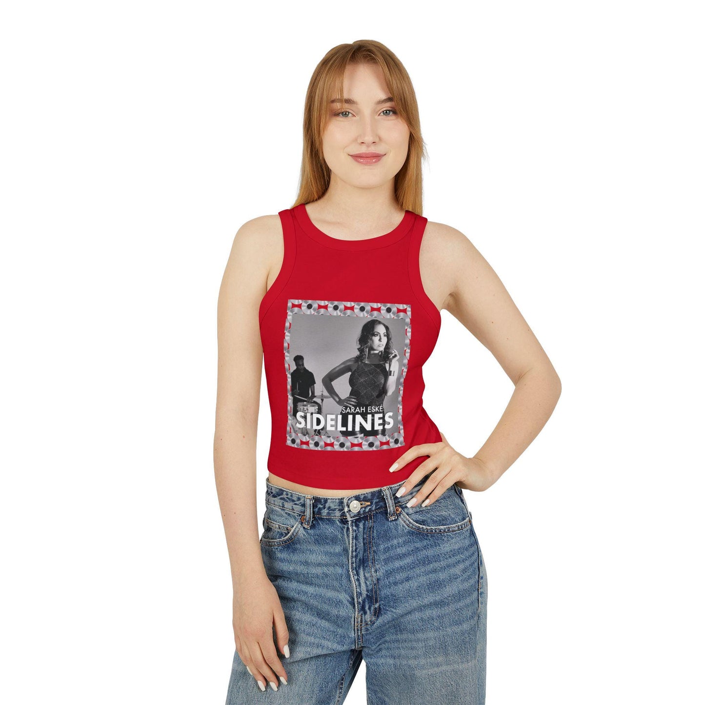 Sidelines - Sarah Eské - Women's Micro Rib Racer Tank Top
