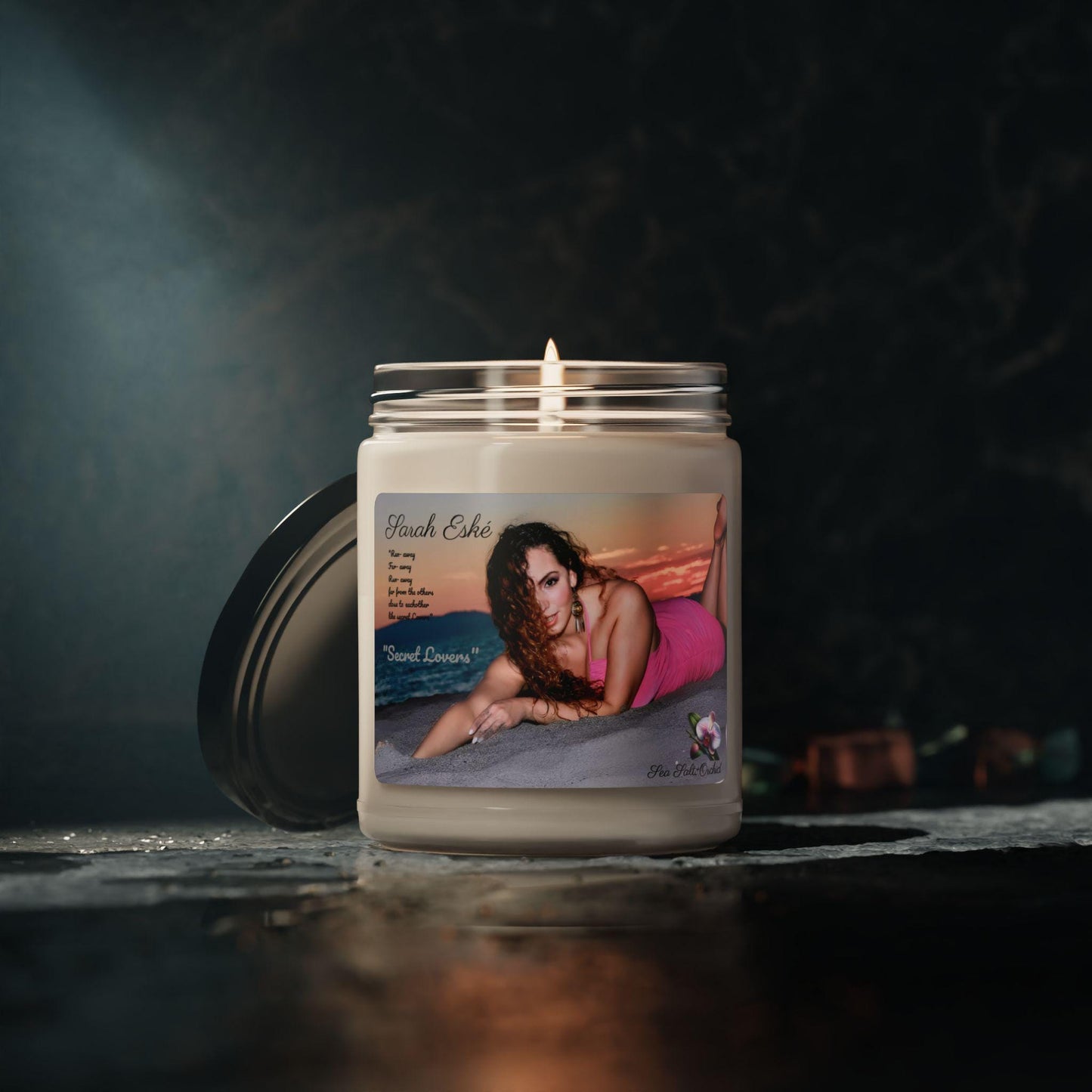 Secret Lovers - Sarah Eské - Sea Salt+Orchid Scented Soy Candle, 9oz