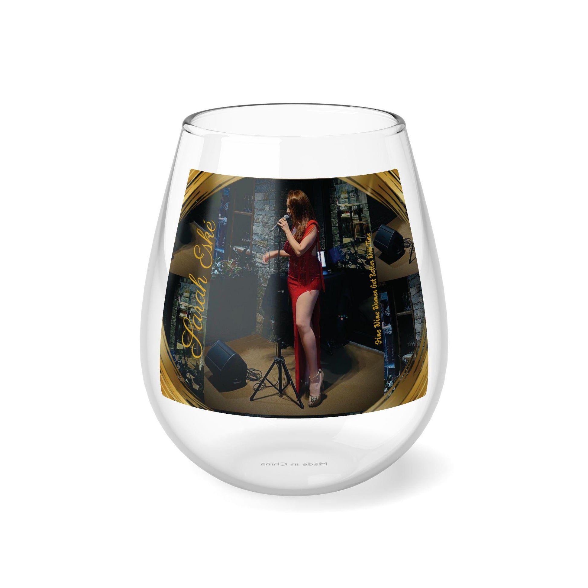 Fine Wine Women Get Better With Time - Sarah Eské - Stemless Wine Glass, 11.75oz
