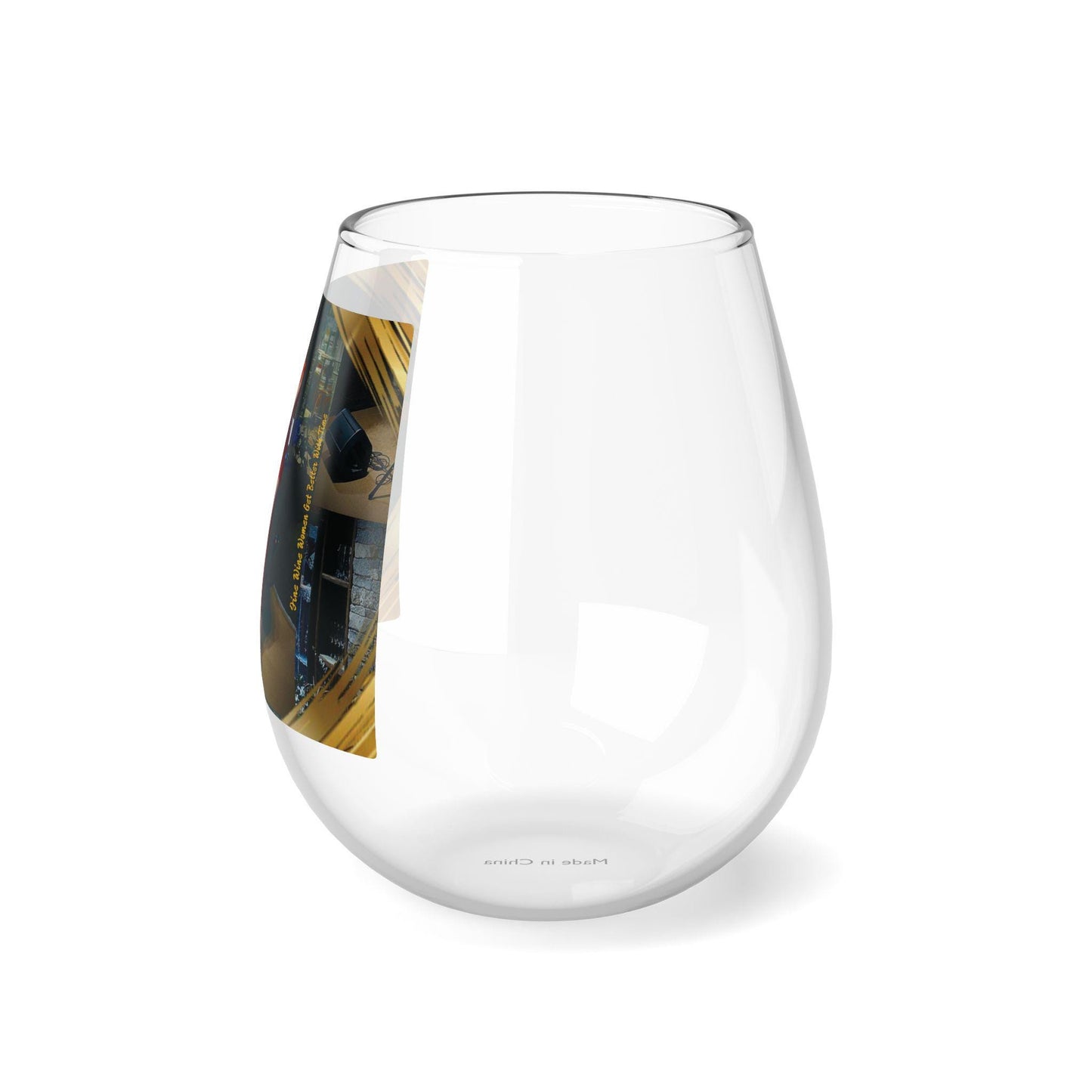 Fine Wine Women Get Better With Time - Sarah Eské - Stemless Wine Glass, 11.75oz