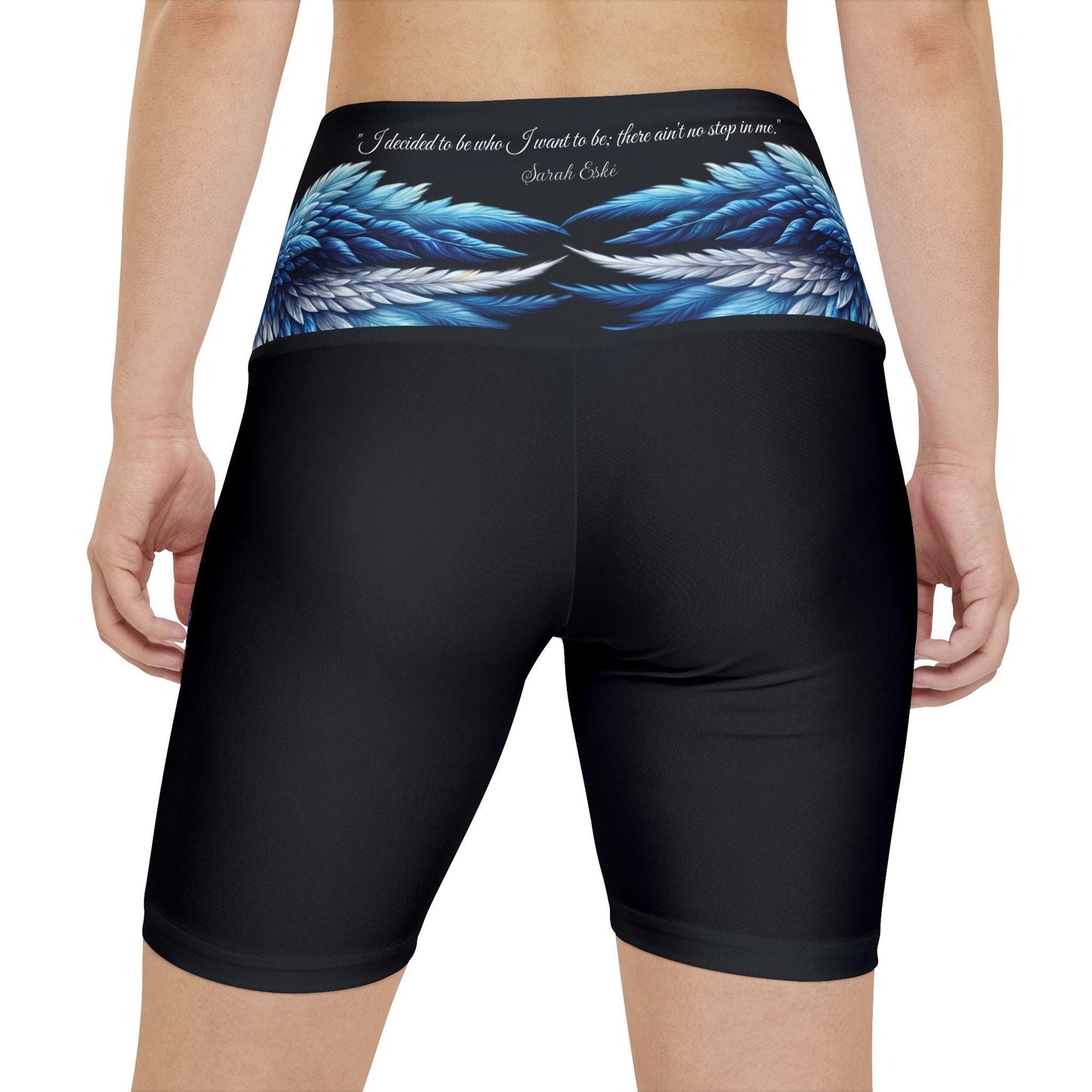Finally Free - Sarah Eské - Women's Workout Shorts (AOP)